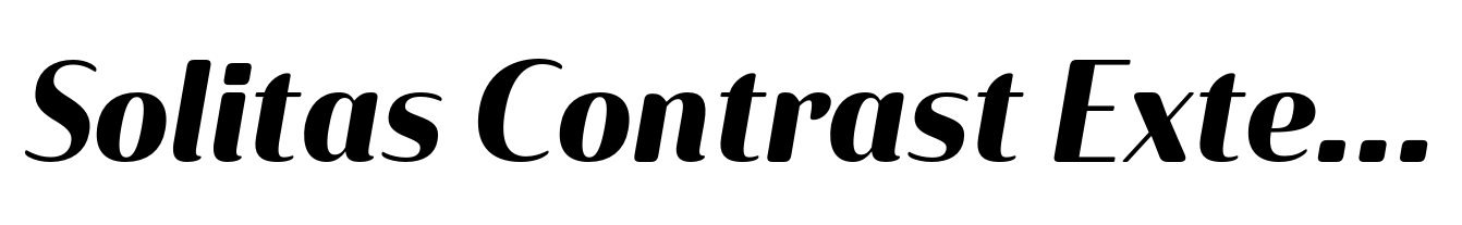 Solitas Contrast Extended Bold Italic